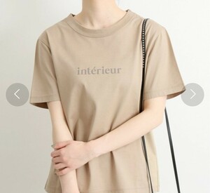 イエナ◆iena　interieurロゴTシャツ 半袖 Tシャツ クルーネック