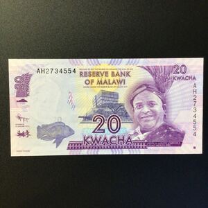 World Paper Money MALAWI 20 Kwacha【2012】