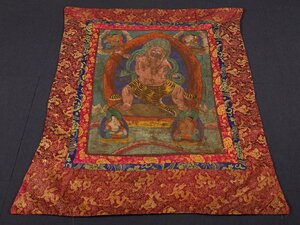 【伝来】sh9961 チベットタンカ マクリ 曼荼羅 中国画 仏画 不動明王