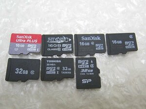 PK16194S★中古★microSDHCカード 16GB～32GB★7枚セット★動作保証付★