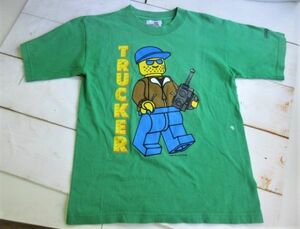 アメリカ古着　レゴランド LEGOLAND ジュニアM (10～12才用) グリーンの半袖Tシャツ アメリカ製 アメカジ レディースにも LEGO TRUKER