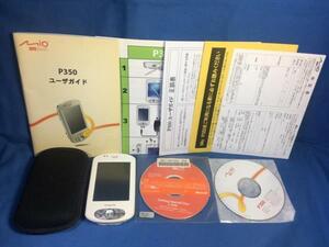 Digiwalker Mio P350 動作確認済ですがバッテリーの動作時間未確認の為ジャンク WindowsMobile5CD 地図ソフトDVD ケース 説明書あり