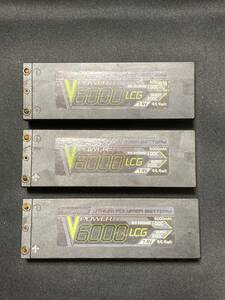 Li-Po BATTERY リポバッテリー VANT V6000LCG 3本セット AXON YOKOMO INFINITY MUGEN KYOSHO TAMIYA TRF