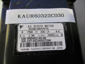 中古 YASKAWA AC SERVO MOTOR SGM-08AW16 AC サーボモーター 750W (KAUR60322C030)