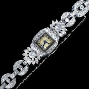 69270【WELSON】Antique Diamond Platinum Lady