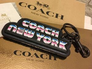 未使用　コーチ　COACH 80’S　キーリング キーホルダー　NEWYORK ニューヨーク　大きめサイズ　約12×5㎝　定価14300円
