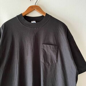 デッドストック! 90s RUSSELL ATHLETIC ポケット Tシャツ XL ブラック USA製 ビンテージ 90年代 ラッセル アスレチック 黒 アメリカ製 NOS