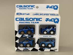 ◆CALSONIC レーシングチーム【カルソニック HR31 GTS-R / BCNR33 GTR / BNR32 GTR / BNR34 GTR チョロQ 4台セット 】箱に難あり◆