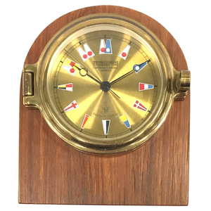コルム ヴェンペ WEMPE CHRONOMETERWERKE HAMBURG 置時計 船舶時計 クォーツ 高さ約18cm 現状品 QX051-7