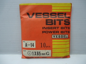 VESSEL ベッセル ビット　A-14 +1×65ｍｍ G 10本入/未使用
