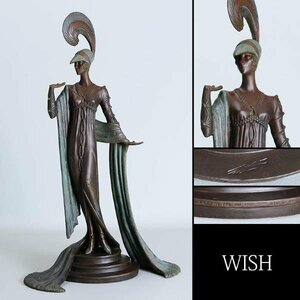 【真作】【WISH】エルテ Erte「Directoire」1984年作 大型作品 ブロンズ 高さ58cm 9.93kg ◆美人名品　〇アールデコ代表的作家 #24026043