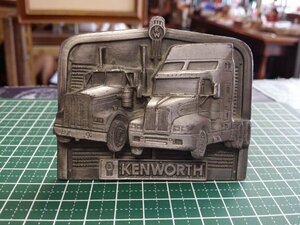 バックル 　トラック　KENWORTH　ケンワース　KW　貨物　車　ヴィンテージ　ベルト　非鉄　真鍮　ブラス
