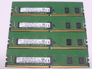メモリ サーバーパソコン用 SK hynix DDR4-2666 (PC4-21300) ECC Registered 8GBx4枚 合計32GB 起動確認済です HMA81GR7AFR8N-VK②