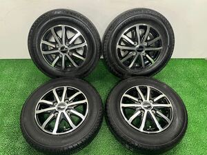 【管理番号 244-64】 エヴァンス 12×3.5J +44 PCD 100-4H 145/80R12 YOKOHAMA 2021年製 軽トラ 軽バン ハイゼット 等