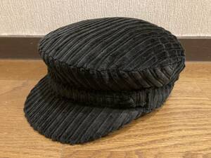 ●Hollingworth Country Outfitters マリンキャップ （57cm） イギリス製 英国製 黒 帽子 ホリングワース