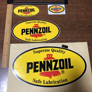 PENNZOIL ステッカー　4枚セット　ペンズオイル　ペンゾイル　