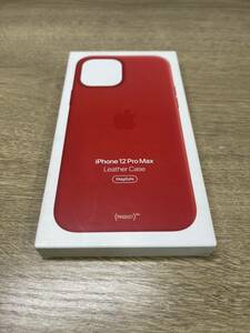 Apple 【純正】MagSafe対応 iPhone 12 Pro Max レザーケース （PRODUCT）RED 未使用品