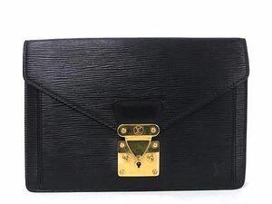 1円 ■美品■ LOUIS VUITTON ルイヴィトン M52612 エピ セリエドラゴンヌ セカンドバッグ クラッチバッグ ノワール ブラック系AZ0920