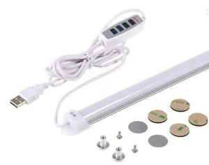 [ 送料無料 ]LED アルミバー ライト USB 給電 式 蛍光灯 52cm 調色調光機能付き