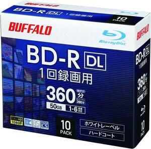 【.co.jp限定】 バッファロー ブルーレイディスク BD-R DL 1回録画用 50GB 10枚 ケース 片面2層 1-6倍速