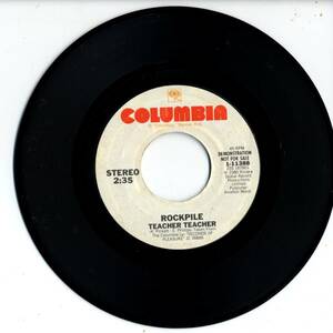 Rockpile (Dave Edmunds) 「Teacher Teacher」米国COLUMBIA盤プロモ用EPレコード 