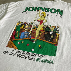 90年代 USA製 BIG JOHNSON エロ バックプリントTシャツ メンズXL