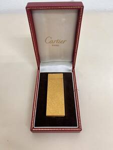 【1円スタート！】Cartier カルティエ ガスライター 五角 ゴールドカラー 箱付