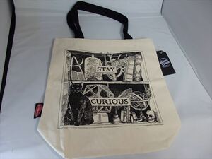 ★新品未使用★ストランドブックストア(Strand Book Store）ＮＹ（Made in ＵＳＡ）トートバッグ（好奇心が強い(Stay Curious)）ネコ N62