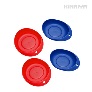 マグネットパーツトレイ 赤・青 各2個 計4個セット ABS樹脂 130×108mm 丸形マグネットトレー 部品皿 ツールホルダー 磁石