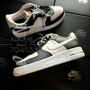 新品 正規品 NIKE ナイキ AIR FORCE1 LOW エアフォース1 ロー スプリット 黒 ブラック 白 ファントム 29cm US11 箱付き