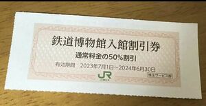 鉄道博物館 株主優待 (入館料50%引き)JR東日本 株主サービス券