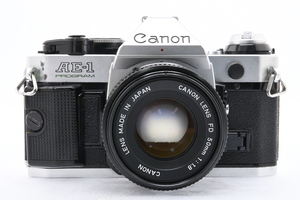 Canon AE-1 PROGRAM シルバー + NEW FD 50mm F1.8 キヤノン MF一眼レフ 標準 単焦点レンズ