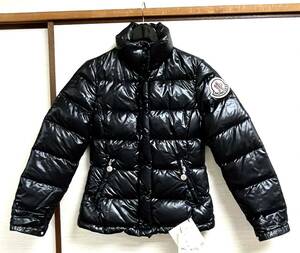 国内正規 MONCLER モンクレール CLAIRE デカワッペンロゴ ダウンジャケット ブルゾン DOWN JACKET 黒 ブラック 00 