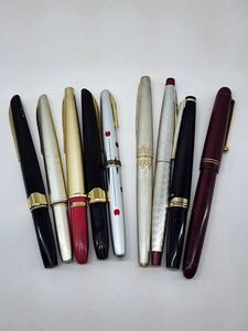 万年筆 PLATINUM プラチナム / PILOT パイロット 9点おまとめ ペン先 18K 750、14K 585 筆記具 筆記用具