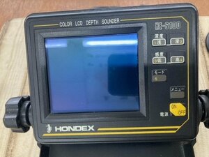 中古商品　ホンデックス　魚群探知機　HE-6100　（乾電池式　AVコードあり）