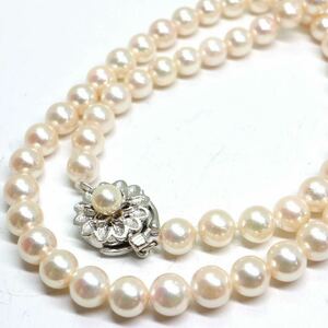 テリ良し!!《アコヤ本真珠ネックレス》A 約6.5-7.0mm珠 29.9g 約42.5cm pearl necklace ジュエリー jewelry CA0/DC0