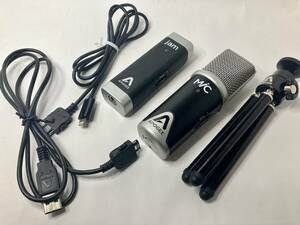 ★APOGEE MiC & JAMセット★コンデンサーマイク＆オーディオインターフェイス★iOS&USB接続ケーブル付属★動作確認済