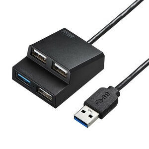 【5個セット】 サンワサプライ USB3.2Gen1+USB2.0コンボハブ USB-3H413BKNX5