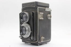 【訳あり品】 Nikkenflex H.C Nikken 7.5cm F3.5 二眼カメラ s4033