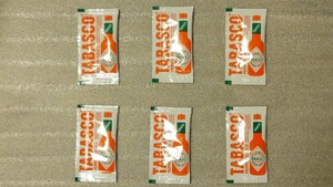 タバスコ　３ml 6袋セット　TABASCO 　すき家　チーズ牛丼　テイクアウト　持ち帰り