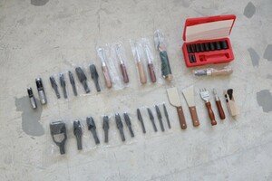 手工具 革細工 レザークラフト ハンドメイド 道具 ツール ポンチ 穴あけ スクレーパー 鉋 他 色々 未使用含むまとめて手工芸 