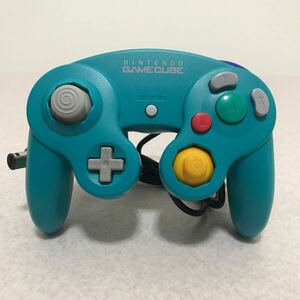 【極美品】ゲームキューブ コントローラー エメラルドブルー 任天堂 Nintendo GAMECUBE 動作確認済