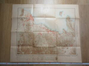 7)戦前　朝鮮　古地図『馬山　１/１０，０００　地形図　朝鮮総督府陸地測量部　大正６年　約５７×６６ｃｍ』