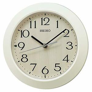 セイコークロック 掛け時計 置き時計兼用 ナチュラル 電波 アナログ アイボリー 本体サイズ:直径20.3×4.4cm KX245