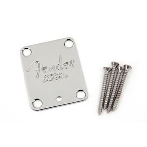 フェンダー Fender 4-Bolt American Series Guitar Neck Plate with Fender Corona Stamp ギター用 ネックプレート