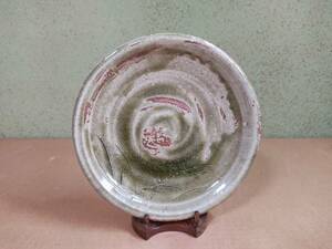 常石窯　中皿　常滑焼　皿　24㎝　灰釉　とこなめやき　