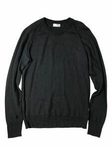 (D) dior homme ディオールオム クラッシュ加工 ニット S ブラック セーター