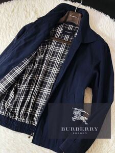 K10【高級スイングトップ】定価15万 超美品●BURBERRY LONDON●圧倒的高級感!!●高級ジップアップジャケット　バーバリーコート メンズ