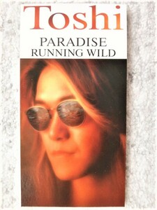a【 Toshi / PARADISE RUNNING WILD 】8cmCD CDは４枚まで送料１９８円
