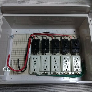 日東 OP18-43A 自作仮設盤 5回路 100サイズ 